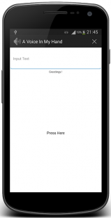A Voice In My Hand Android App